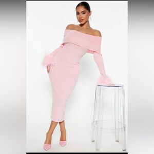 Legally Perfect Ribbed Midi Dress - Pink Fashion Nova